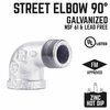 B & K STREET ELBOW2""GALV 510-308BG